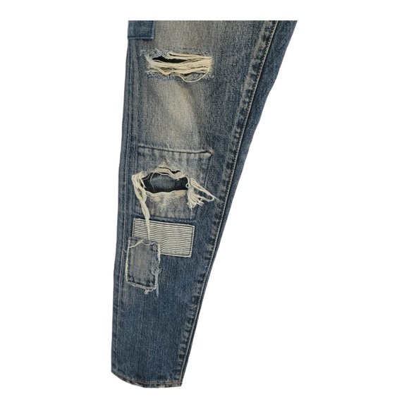 MOUSSY Vintage Laurel Patched Tapered Jeans Size 24 - Picture 3 of 13